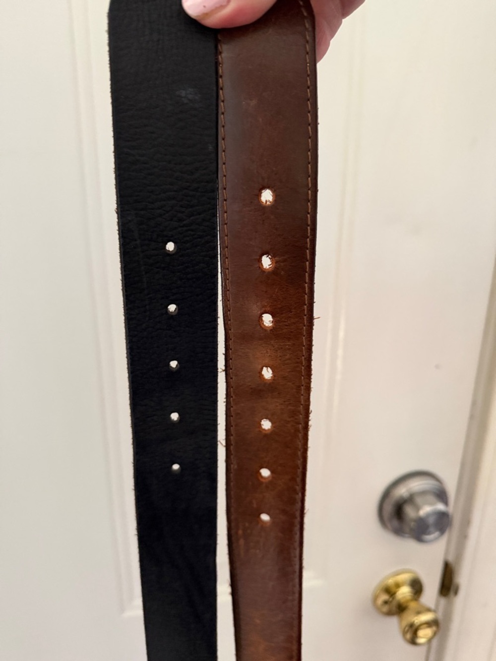 Timberland (black) -Levi’s (brown) Genuine leatherMen's Belts Size 36 - Picture 9 of 9